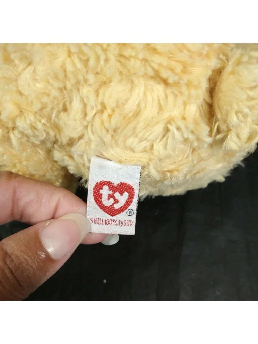 Ty Silk Teddy Bear Plush Stuffed Animal Tay Polka Dot Bow 11 inch 2007